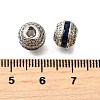 Round Brass Micro Pave Cubic Zirconia Beads KK-L230-11P-03-2