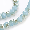 Electroplate Glass Beads Strands GLAA-K027-HR-C01-3