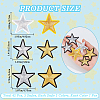 42Pcs 6 Styles Star Computerized Embroidery Cloth Iron on/Sew on Patches FIND-CP0002-14-2