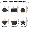 24 Pcs 6 Styles Wooden Blackboard Clip DIY-GF0003-59-2