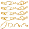 10Pcs 2 Styles Brass Fold Over Clasps KK-HS0001-31-1