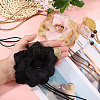 2Pcs 2 Colors Cloth Flower Wrap Waxed Cord Dress Belts for Ladies Decoration AJEW-CA0005-08-3