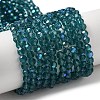Electroplate Transparent Glass Beads Strands EGLA-A035-T4mm-L12-1