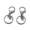 Iron Alloy Lobster Claw Clasp Keychain X-KEYC-D016-B-1