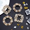 4Pcs 2 Style Alloy Shoes Buckle Clips ALRI-FG0001-02-5
