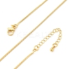 Brass Round Snake Chain Necklaces for Women NJEW-D302-15G-2