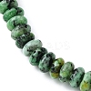 Natural African Turquoise(Jasper) Flat Round Beaded Stretch Bracelets for Women BJEW-JB09717-08-3