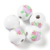 Easter Theme Printed Wood European Beads LS-WOOD-M010-02D-1