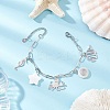 Ocean Theme 304 Stainless Steel Charm Bracelets BJEW-JB12218-02-1