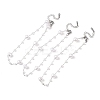 ABS Plastic Pearl Round Beads Link Bracelets BJEW-G774-05P-4