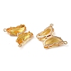 Brass Pave Faceted Glass Connector Charms FIND-Z020-03O-2