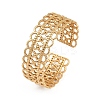 304 Stainless Steel Hollow Cuff Bangles for Women LS-BJEW-F505-03G-3