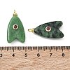 Brass & Natural Ruby in Zoisite & Cubic Zirconia Pendants GG-CBAD360-20G-11-3