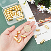 30 Sets Column Brass Capsule Lace Lock Buckles KK-PH0003-91G-7