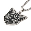 Non-Tarnish 201 Stainless Steel Pendant Necklaces NJEW-K253-06P-3
