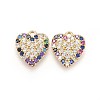Brass Micro Pave Cubic Zirconia Pendants KK-I648-08B-1