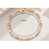 French Classic Style Brass Grooved Oval Beaded Bracelets for Women JM7505-1-3