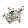 Brass Micro Pave Cubic Zirconia Pendants KK-B128-01P-2