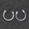 Acrylic Circular/Horseshoe Barbell with Double Round Ball X1-AJEW-P084-04B-1