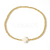 Brass Round Beads Stretch Bracelets LS-VH4184-4-1