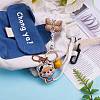 Butterfly Rhinestone Badge Reel AJEW-SZ0001-67-4