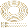 DIY Real 18K Gold Plated Chain Bracelet Necklace Making Kits DIY-BC0005-18-1