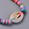 Handmade Polymer Clay Heishi Beads Kids Braided Bracelets BJEW-JB04317-4