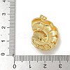 Brass Micro Pave Clear Cubic Zirconia Pendants KK-U046-02G-01-3
