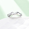 304 Stainless Steel Adjustable Open Cuff Rings RJEW-Q020-19P-2