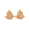 Brass Micro Pave Cubic Zirconia Pendants KK-K382-51G-1
