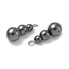 Synthetic Non-magnetic Hematite Round Beaded Pendants PALLOY-JF02867-05-2
