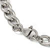 Non-Tarnish 304 Stainless Steel Curb Chain ID Bracelets for Women BJEW-U003-03P-3