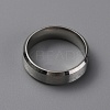 Matte Style 304 Stainless Steel Wide Band Finger Rings for Women Men LS-RJEW-WH0009-14C-P-2