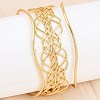 Exaggerated 304 Stainless Steel Cuff Bangles for Women BJEW-P363-02G-1