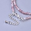 Natural Strawberry Quartz Beaded Necklaces NJEW-K114-B-A14-3