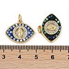 Rack Plating Brass Micro Pave Clear Cubic Zirconia Pendants KK-U032-30G-3