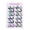 304 Stainless Steel Huggie Hoop Earrings EJEW-M284-30M-E-1