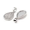 Brass & Clear Cubic Zirconia Pendants KK-G558-09P-2