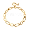 304 Stainless Steel Oval Link Chain Anklets AJEW-A057-12G-4