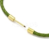 3MM Braided Round Imitation Leather Cord Bracelet Making MAK-S075-01G-N-3