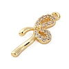 Brass Micro Pave Clear Cubic Zirconia Pendants KK-V016-17G-2
