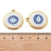 IP Plating(IP) 304 Stainless Steel Enamel Pendants STAS-A103-01G-02-3