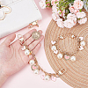 Heart Alloy Enamel & Resin Pearl Charm Zinc Alloy Cable Chain Purse Chains FIND-AB00070-3