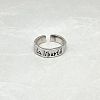 Motivational Slogan Alloy Cuff Rings FS-WGE3CFE-03-1