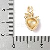 Brass Micro Pave Cubic Zirconia Enamel Pendants LS-KK-M326-05C-G-3