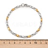 201 Stainless Steel Link Chain Bracelets for Men Women BJEW-B143-03GP-5