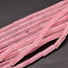 Natural Rose Quartz Column Beads Strands G-F247-08-1