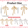 8 Pairs 2 Colors Brass Micro Pave Clear Cubic Zirconia Pendants KK-SC0006-24-2