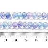 Transparent Crackle Glass Beads Strands X-CCG-L050-01B-08-4