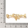 Brass Micro Pave Clear Cubic Zirconia Fold Over Clasps KK-K389-027G-3